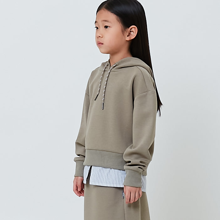 Girl Combined Long Sleeve Hoodie - Green - SG2602019A