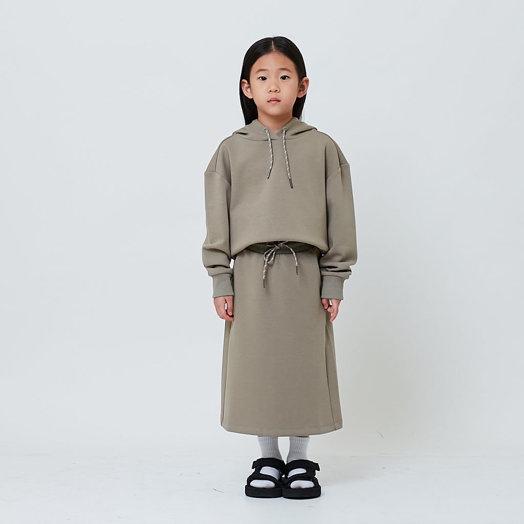 Girl Combined Long Midi Skirt - Green - SG2602020A