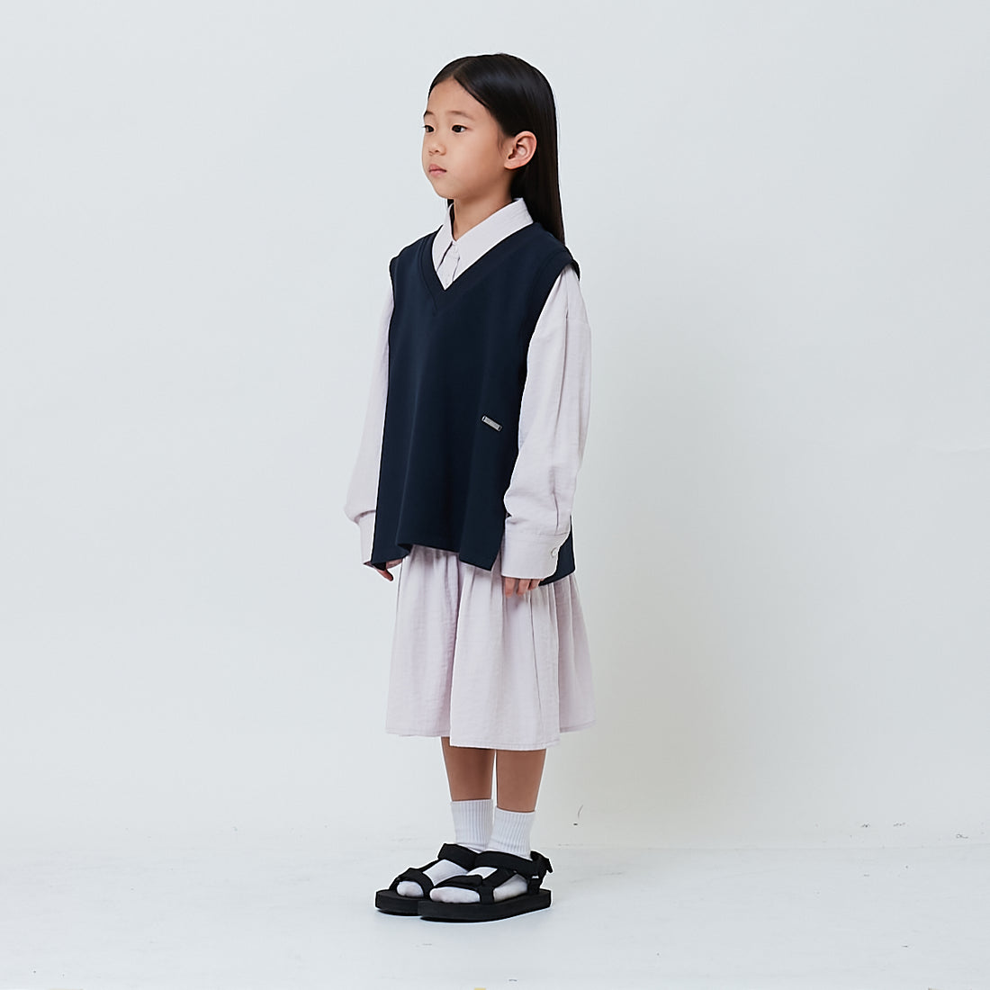 Girl 2-in-1 Short Shirt Dress - Lilac - SG2602023A