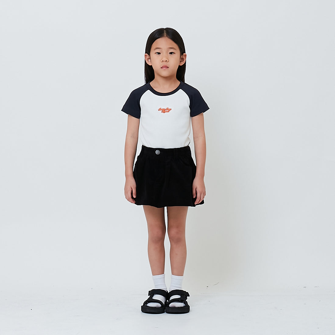 Girl Corduroy Skirt - Black - SG2602024A