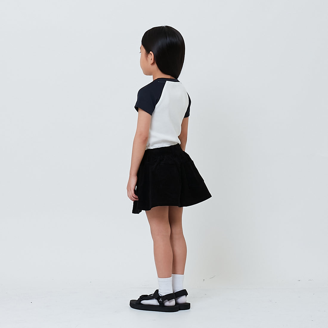 Girl Corduroy Skirt - Black - SG2602024A