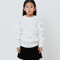 Girl Cable Knit Sweater - Off White - SG2602026A