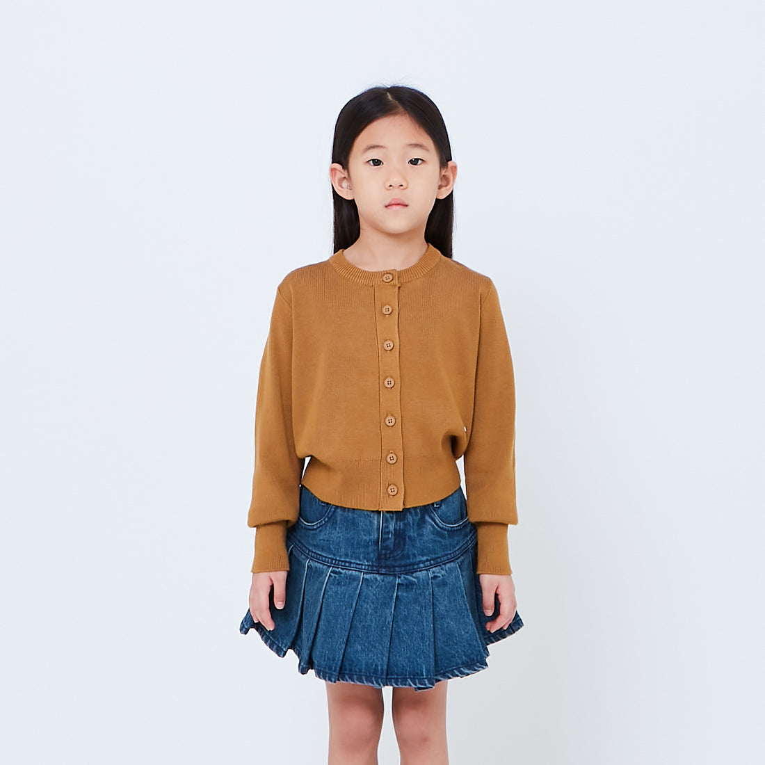 Girl Knit Cardigan - Brown - SG2603031A