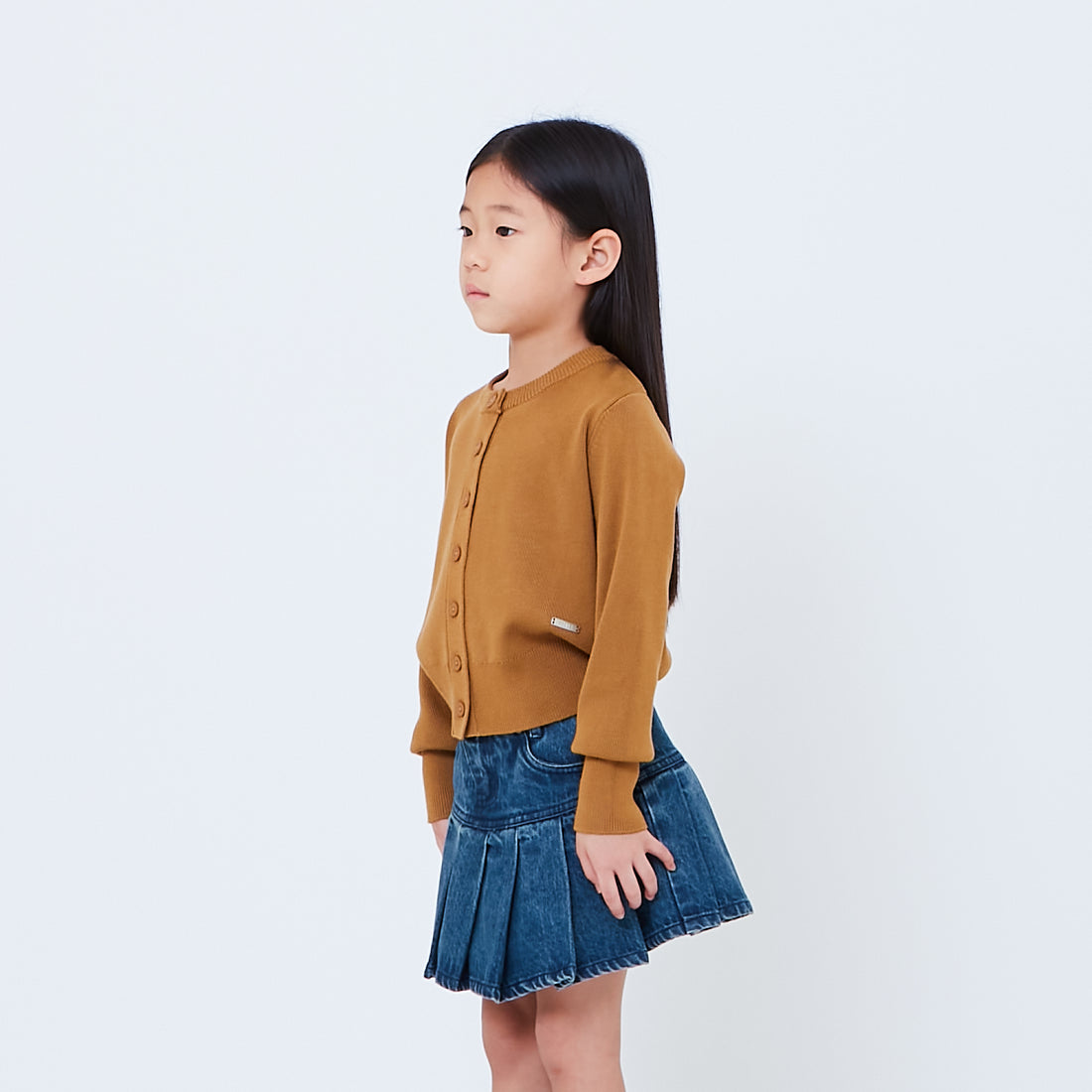 Girl Knit Cardigan - Brown - SG2603031A