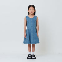 Girl Denim Short Dress - Light Blue - SG2603034A