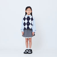 Girl Pleated Skort - Grey - SG2603035A