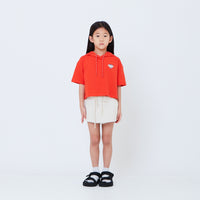 Girl Embroidery Terry Hoodie - Orange - SG2604045B