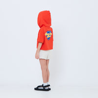 Girl Embroidery Terry Hoodie - Orange - SG2604045B