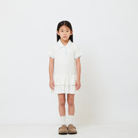 Girl Double Layered Ruffle Polo Dress - SG2608064