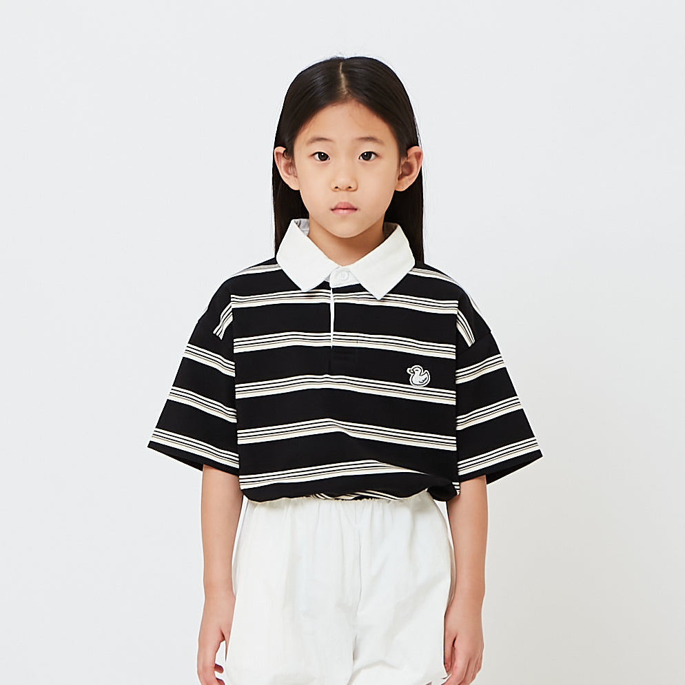 Boy Oversized Stripe Polo Tee - SK2608007