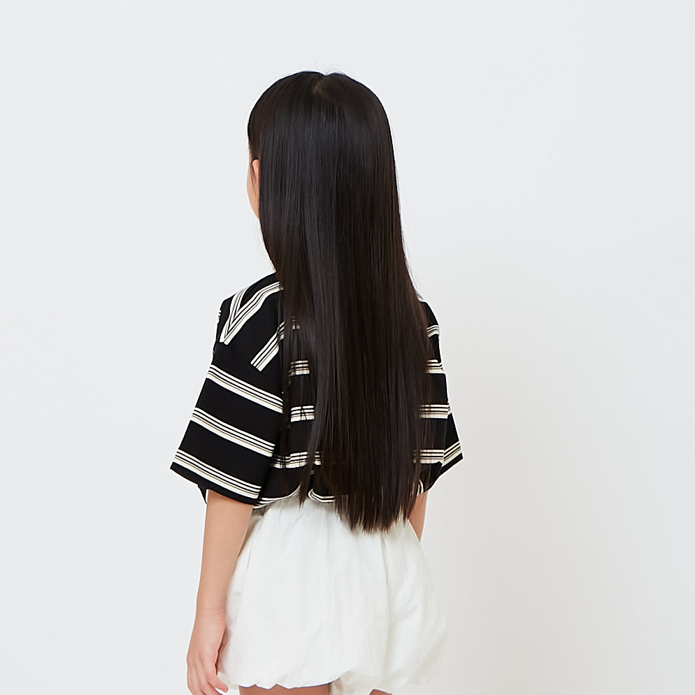 Boy Oversized Stripe Polo Tee - SK2608007