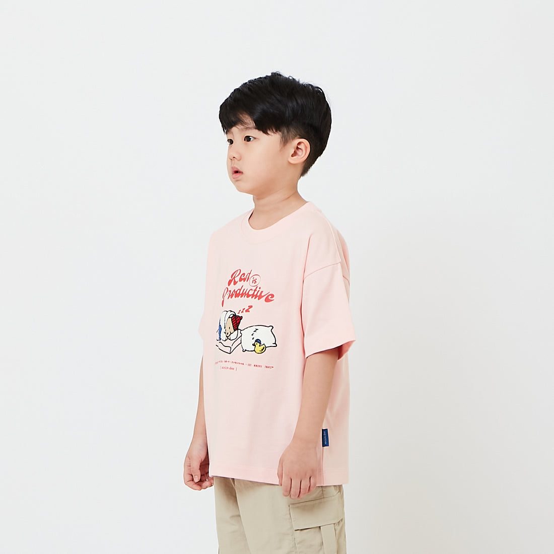 Kids Embroidery Oversized Tee - SK2608018