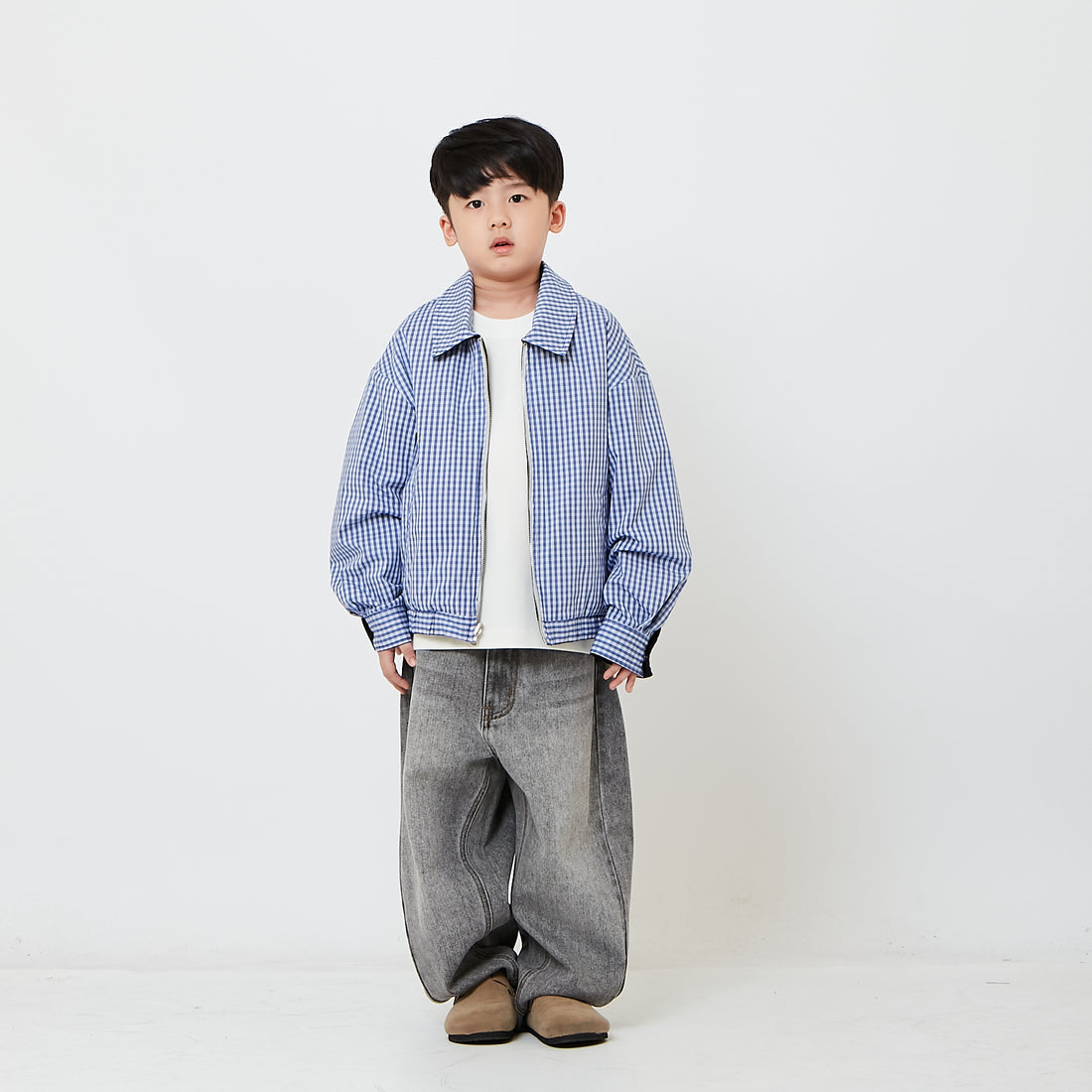 Kids Barrel Leg Long Jeans - SK2609014