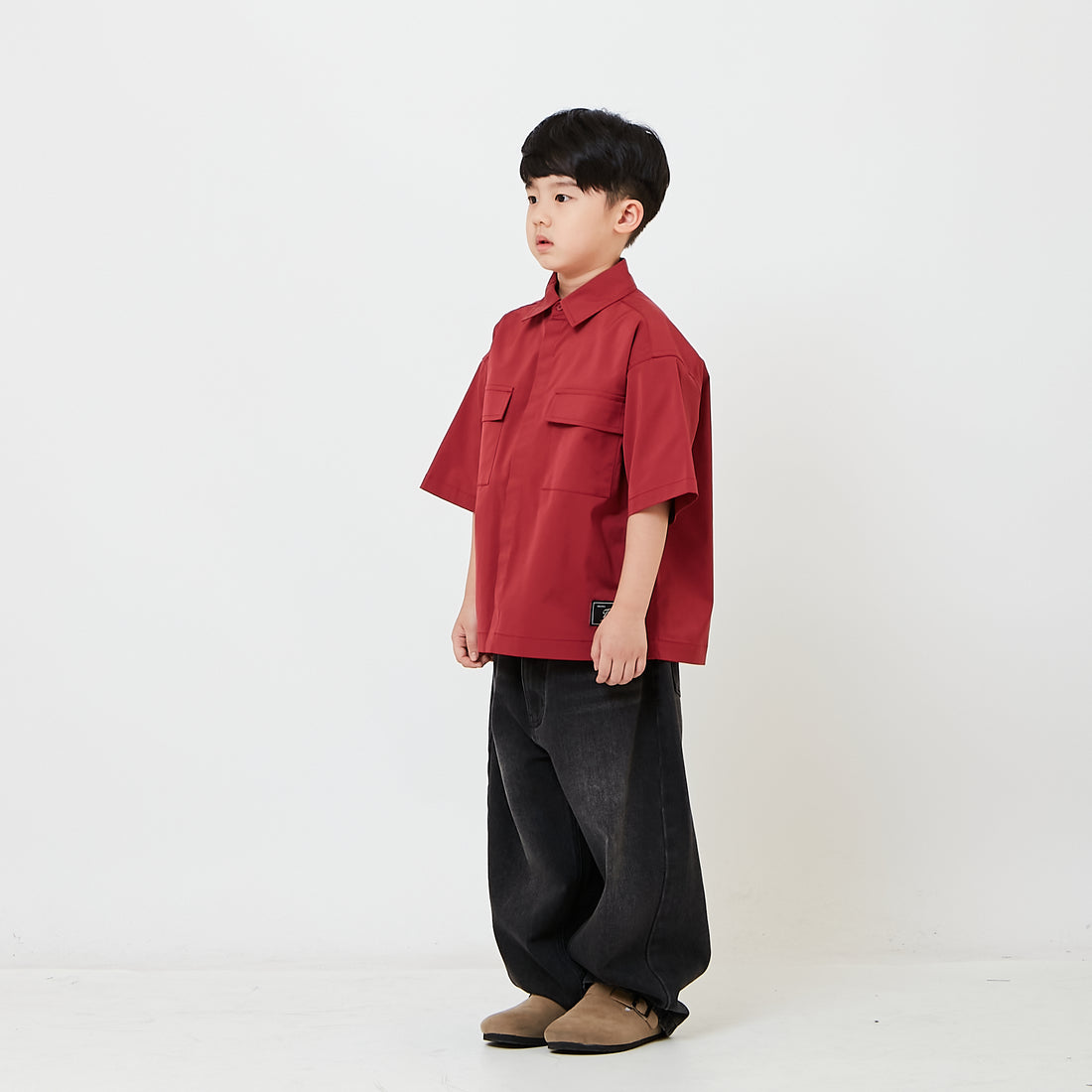 Kids Barrel Leg Long Jeans - SK2609014