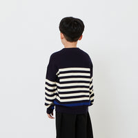 Kids Oversized Stripes Sweater - SK2610054