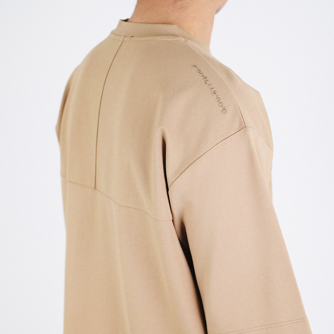 Men Oversized Top - Camel - SM2211139H