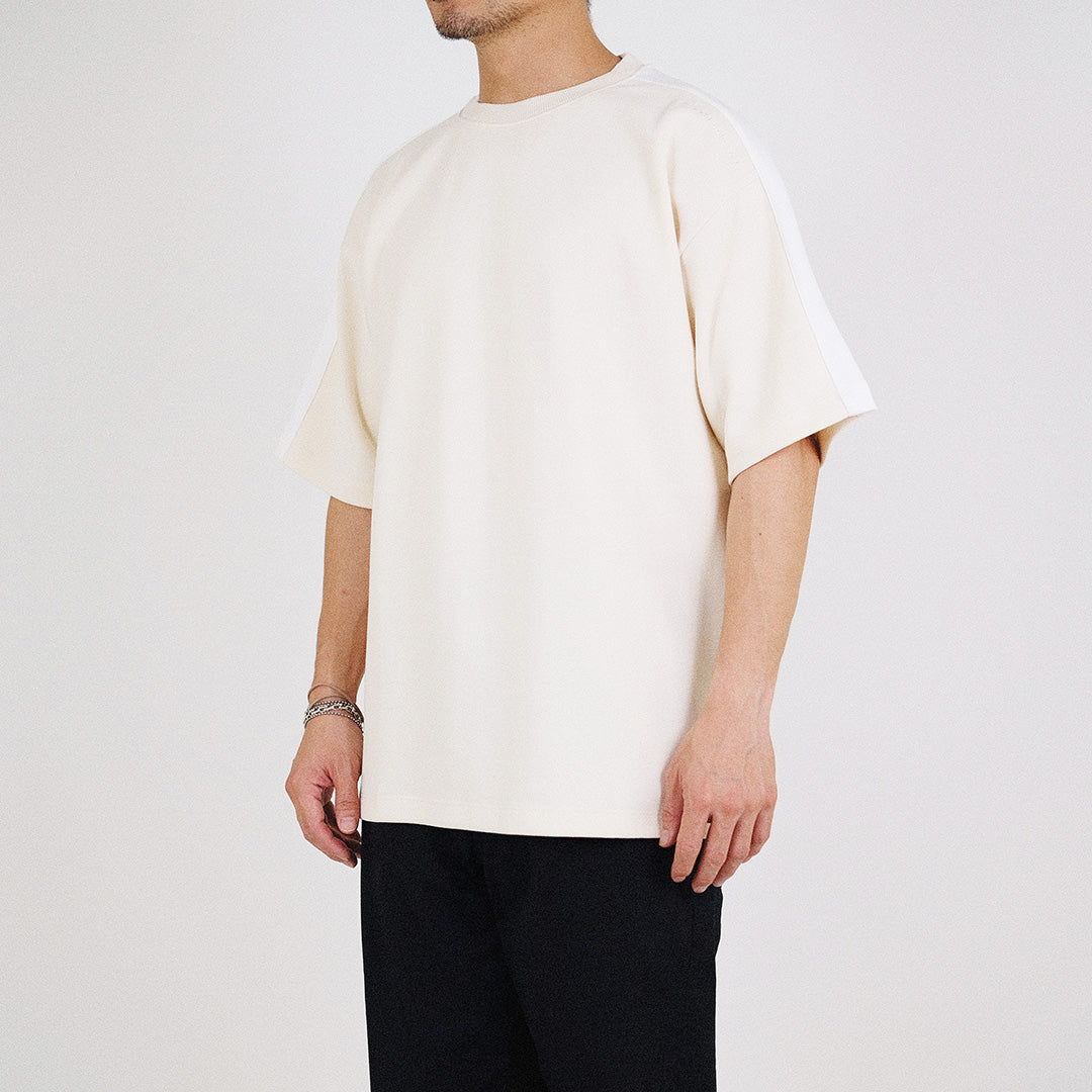 Men Oversized Pique Top - Light Yellow - SM2212159E