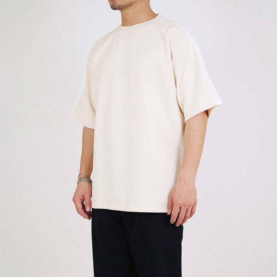 Men Oversized Pique Top - Light Yellow - SM2212159E