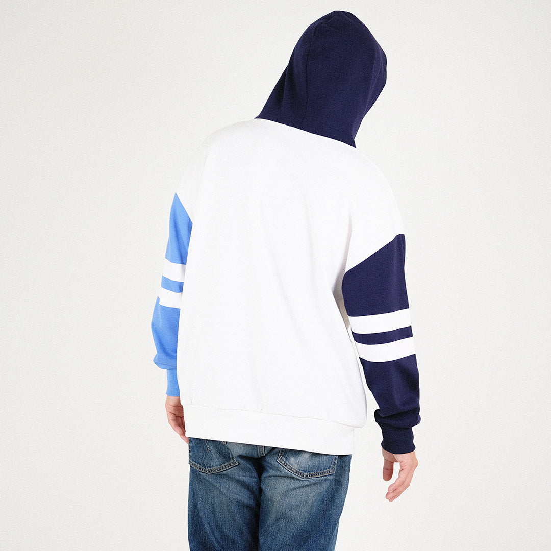 7dayz men colour block oversized hoodie - off white - sm2301013z