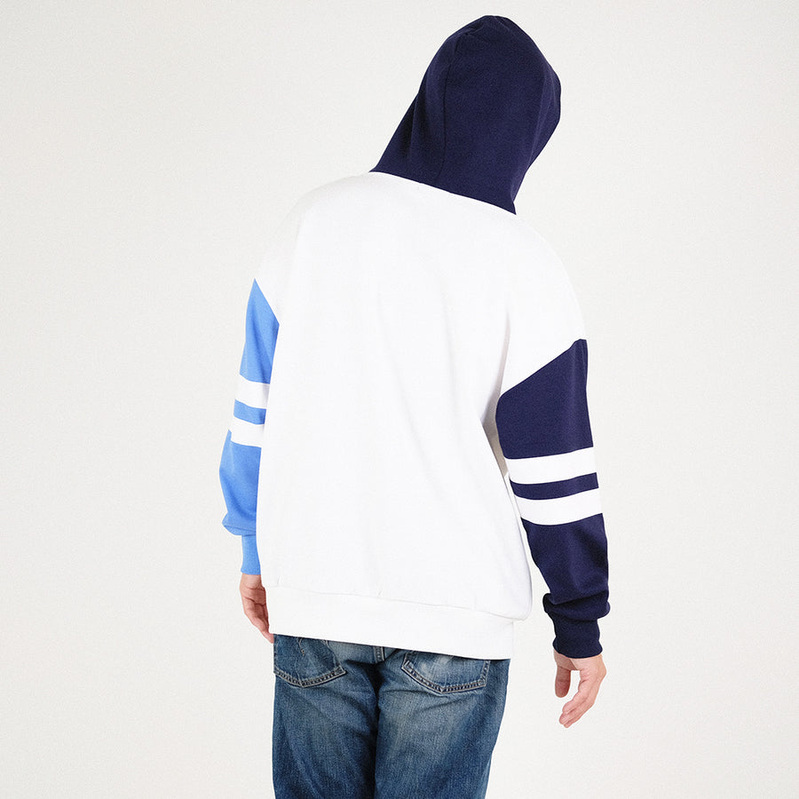 Men Colour Block Oversized Hoodie - Off White - SM2301013Z