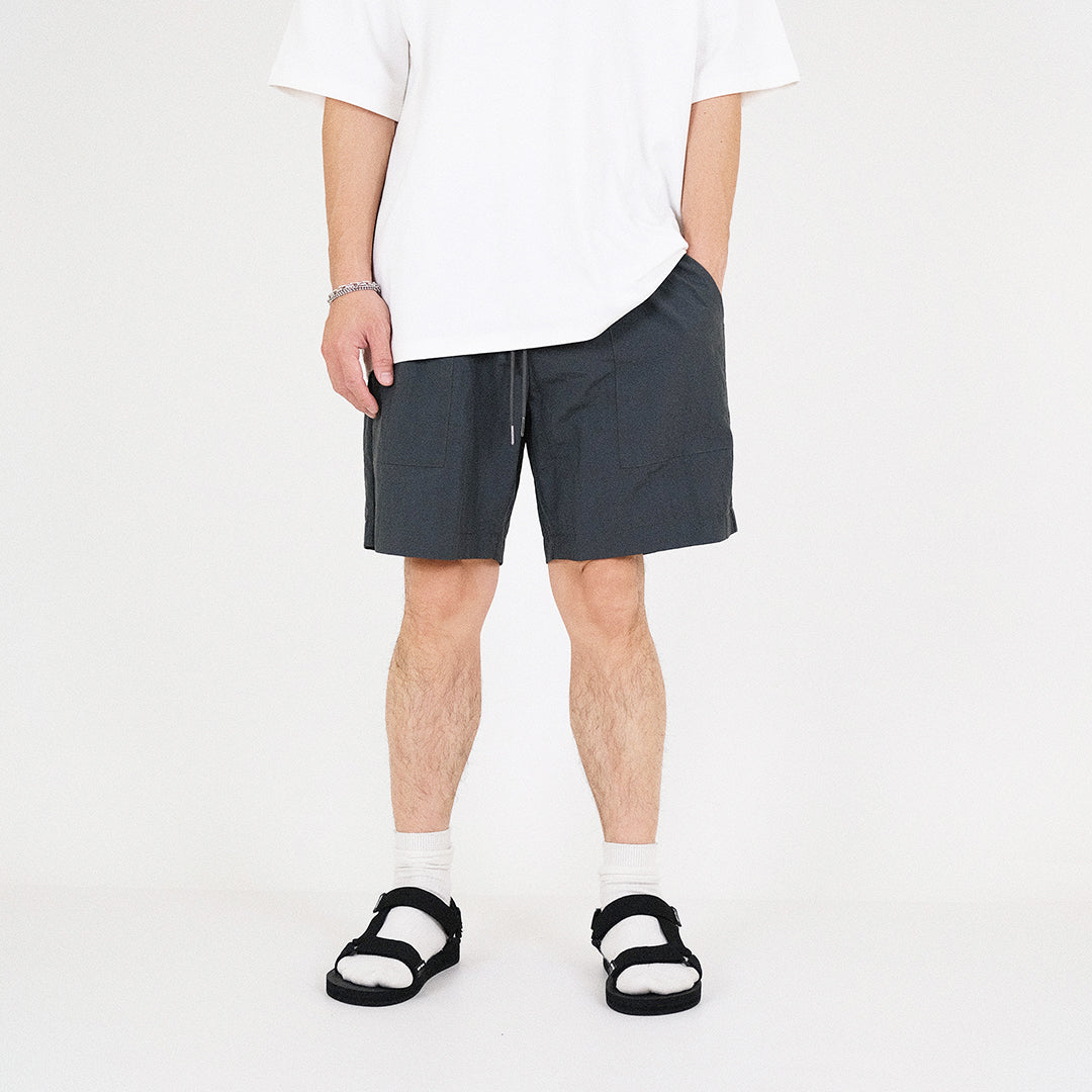 Men Nylon Shorts - Dark Green - SM2303064C