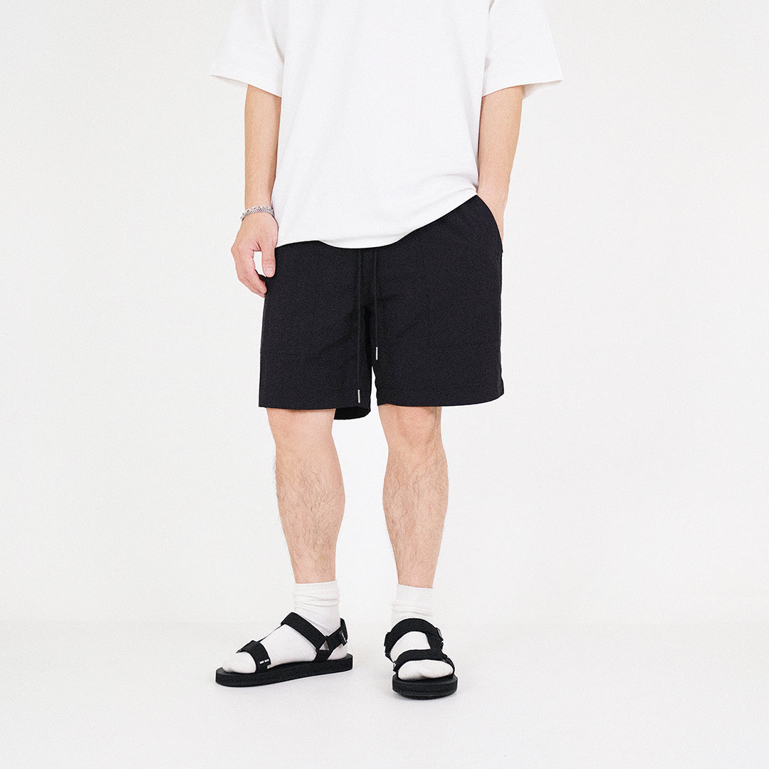 Men Nylon Shorts - Black - SM2303064D