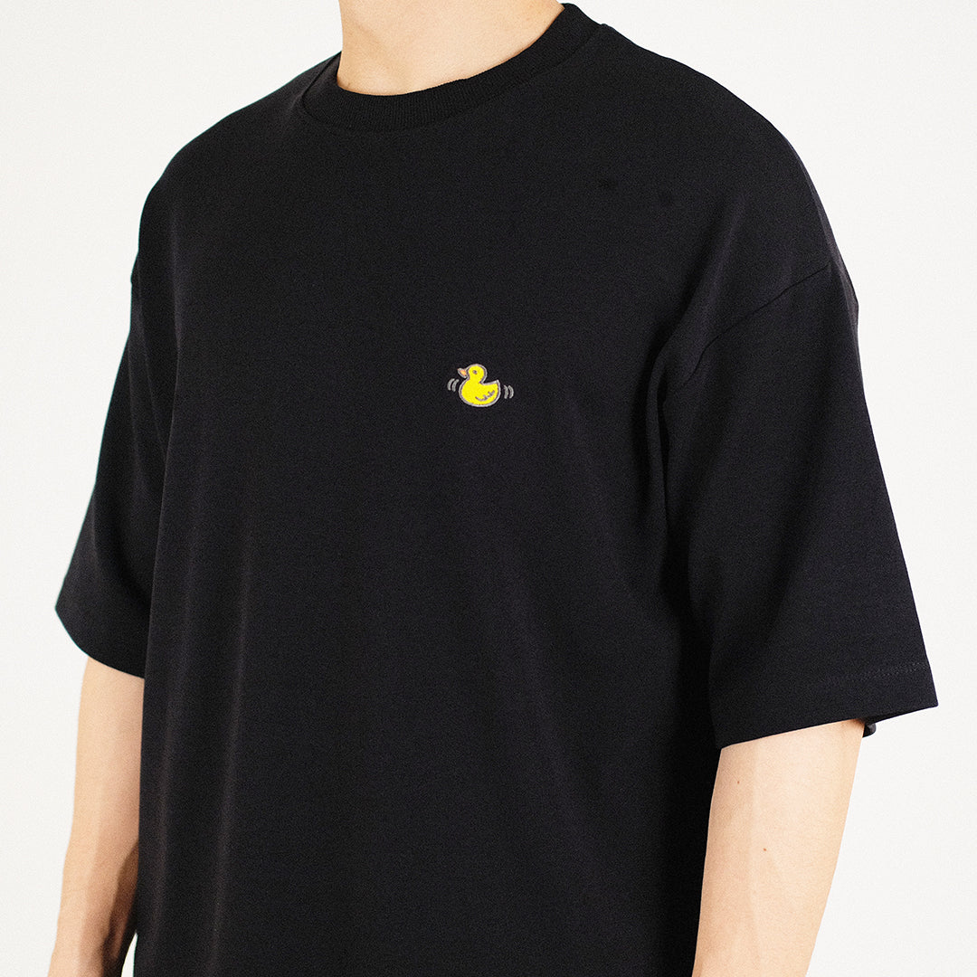 Men Embroidery Oversized Tee
 - Black - SM2304079D