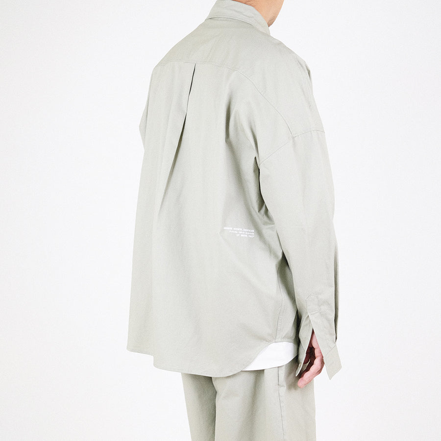Men Oversized Shirt - Light Green - SM2305048B