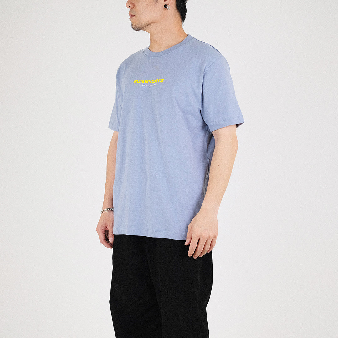 Men Graphic Tee - Dusty Blue - SM2305076E