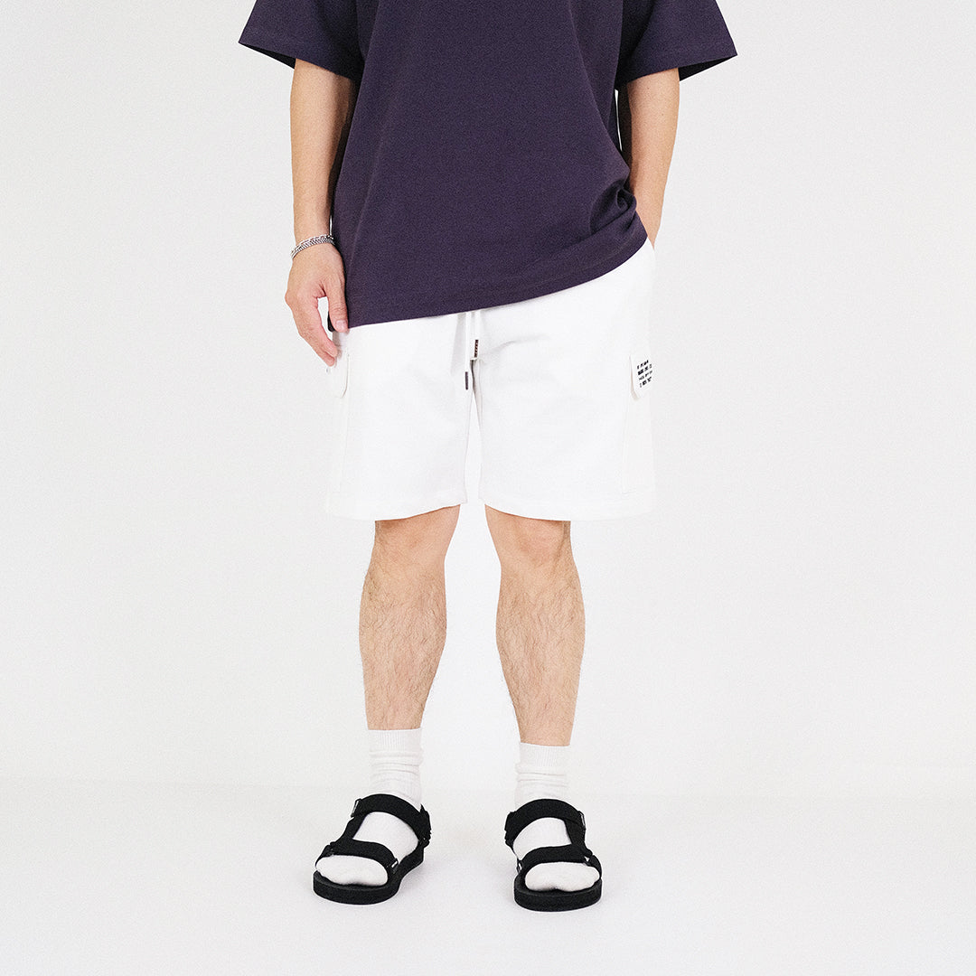 Men Cargo Sweat-Shorts - Off White - SM2305080A