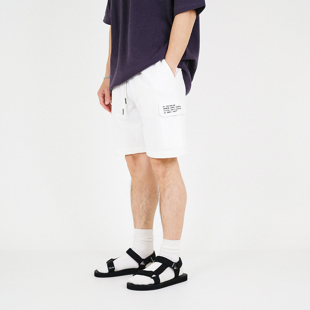 Men Cargo Sweat-Shorts - Off White - SM2305080A