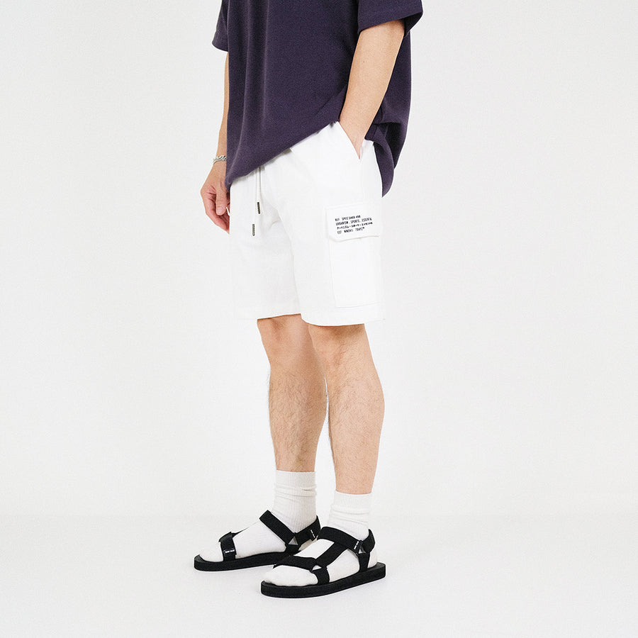 Men Cargo Sweat-Shorts - Off White - SM2305080A