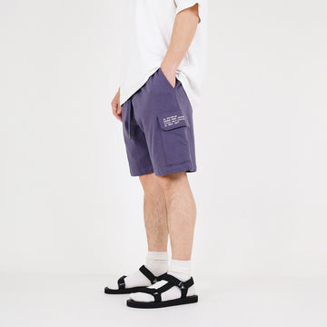 Men Cargo Sweat-Shorts - Blue - SM2305080B