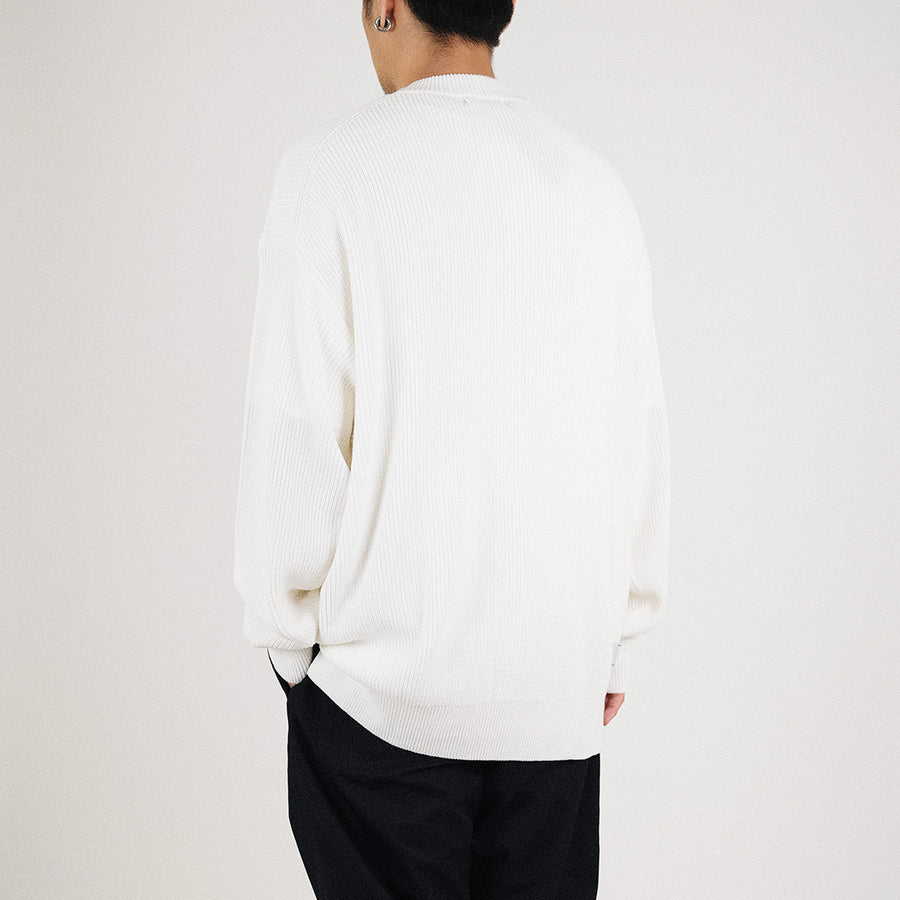 Men Oversized Sweater - Off White - SM2306087A