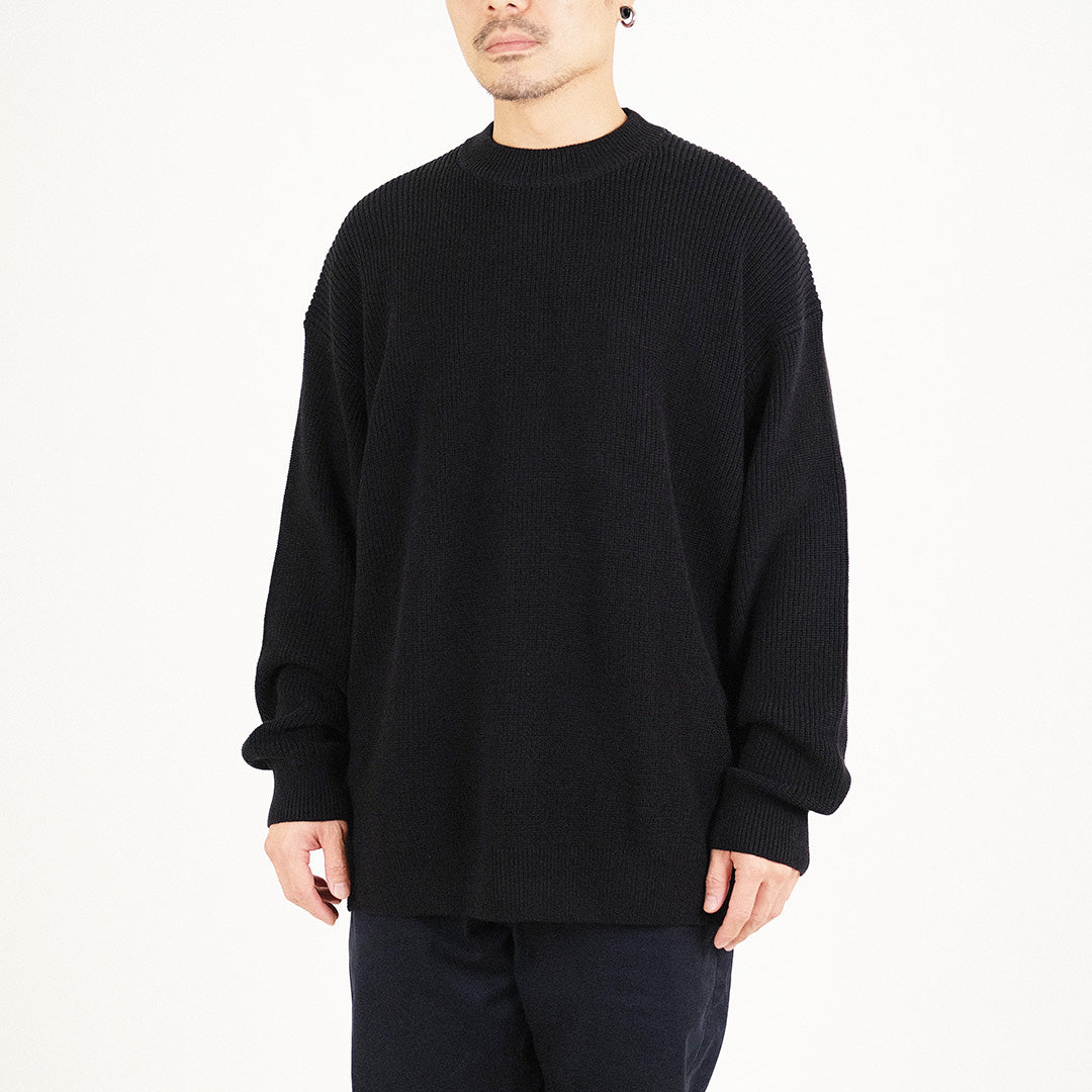 Men Oversized Sweater - Black - SM2306087C