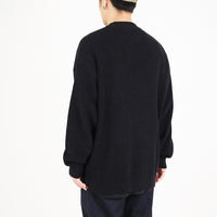 Men Oversized Sweater - Black - SM2306087C