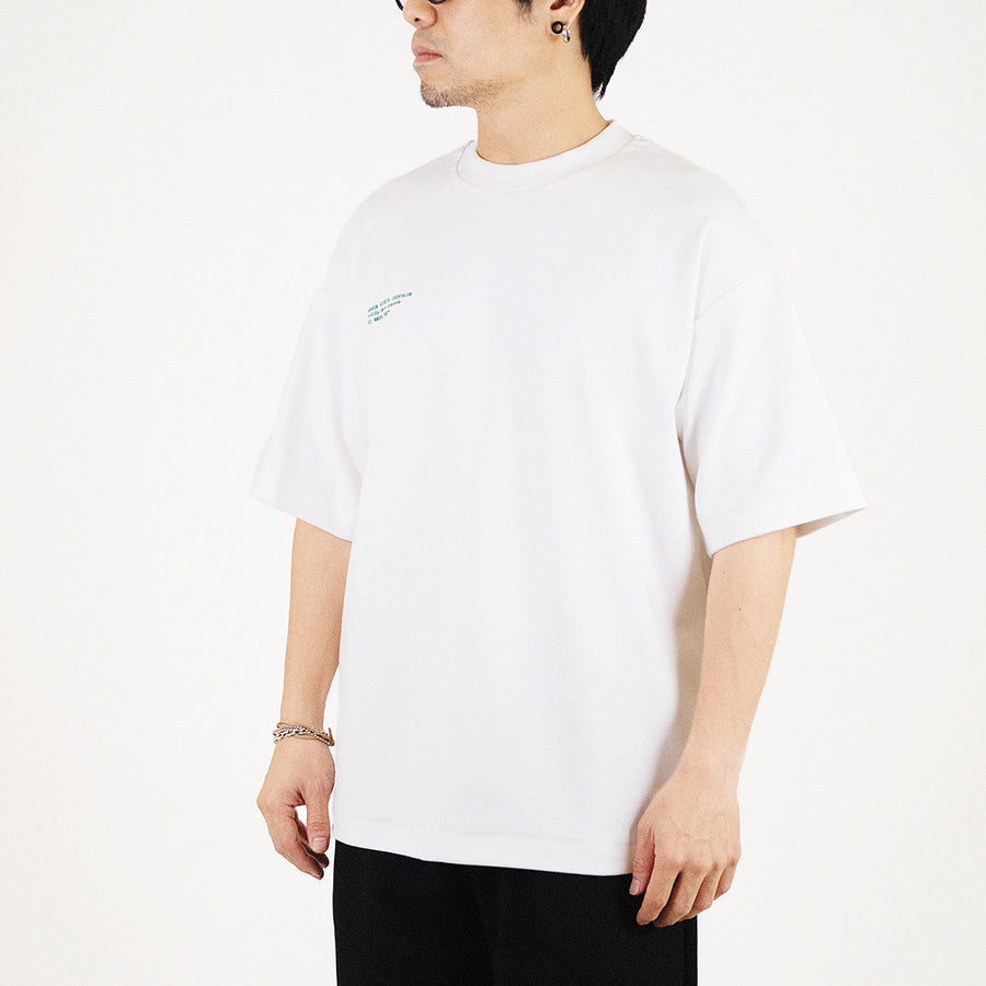 Men Printed Oversized Tee - Off White - SM2307093A