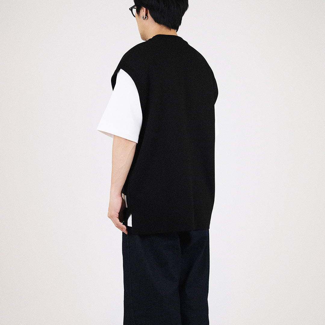 Men Vest Top - Black - SM2307094B