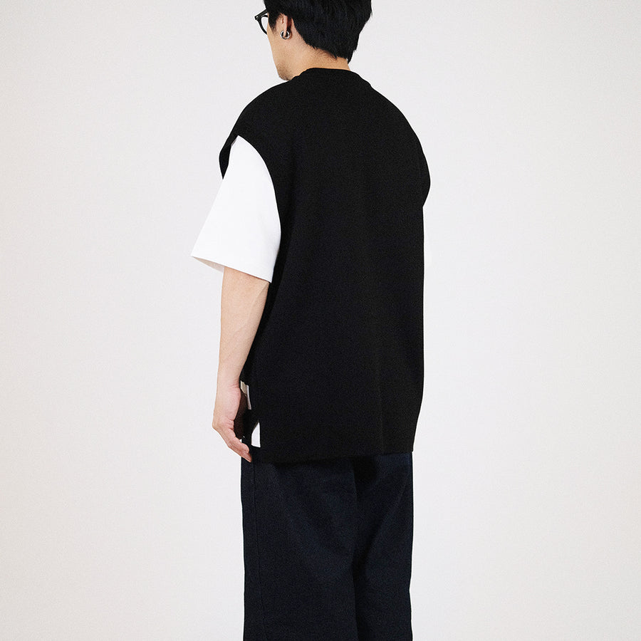 Men Vest Top - Black - SM2307094B
