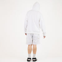 Men Printed Oversized Hoodie - Off White - SM2307095A
