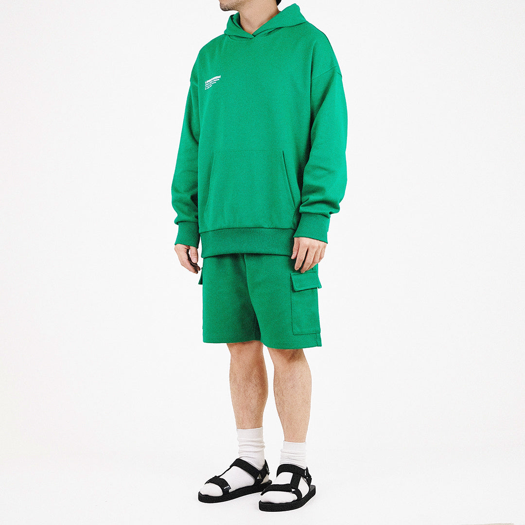 Men Printed Oversized Hoodie - Green - SM2307095B