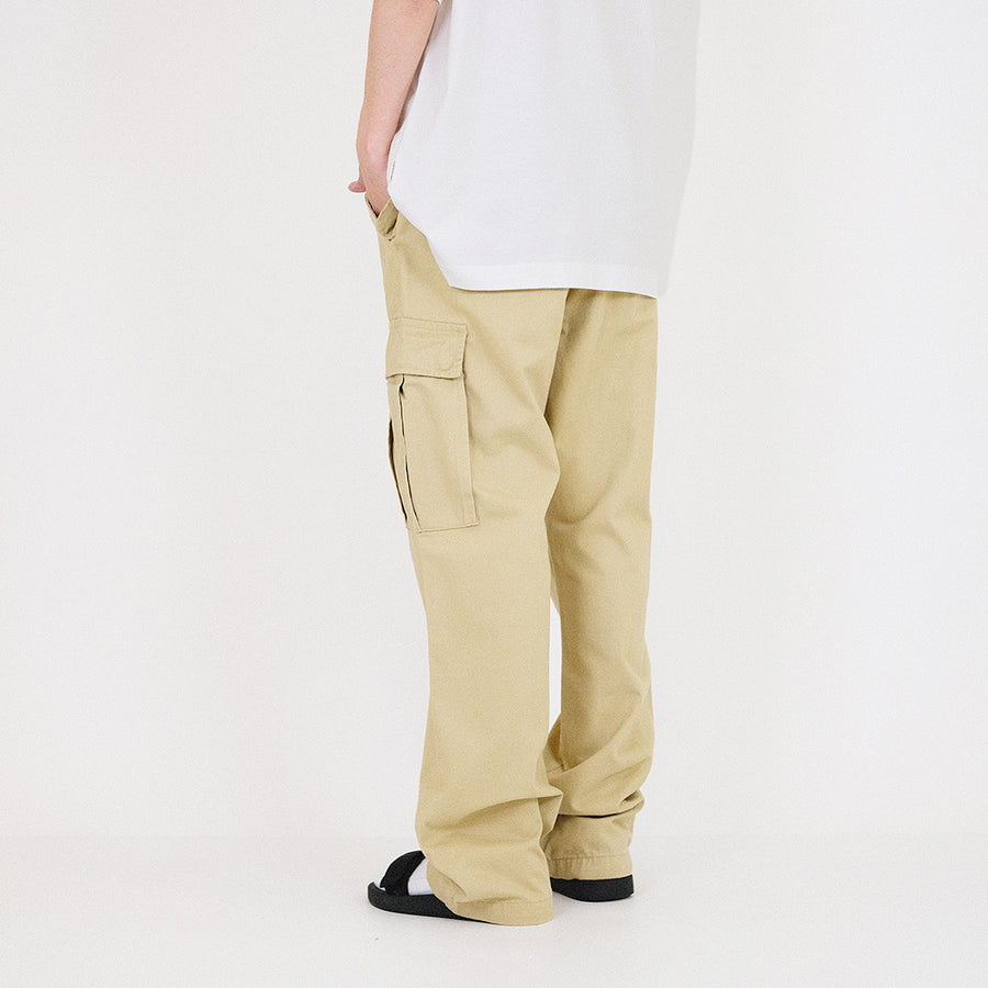 Men Twill Cargo Pants - Khaki - SM2307100A