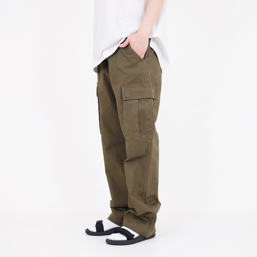 Men Twill Cargo Pants - Army Green - SM2307100B