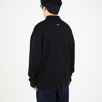 Men Oversized Polo Sweatshirt - Black - SM2307103C