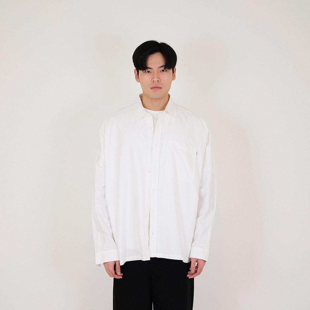 Men Oversized Shirt - Off White - SM2307106A