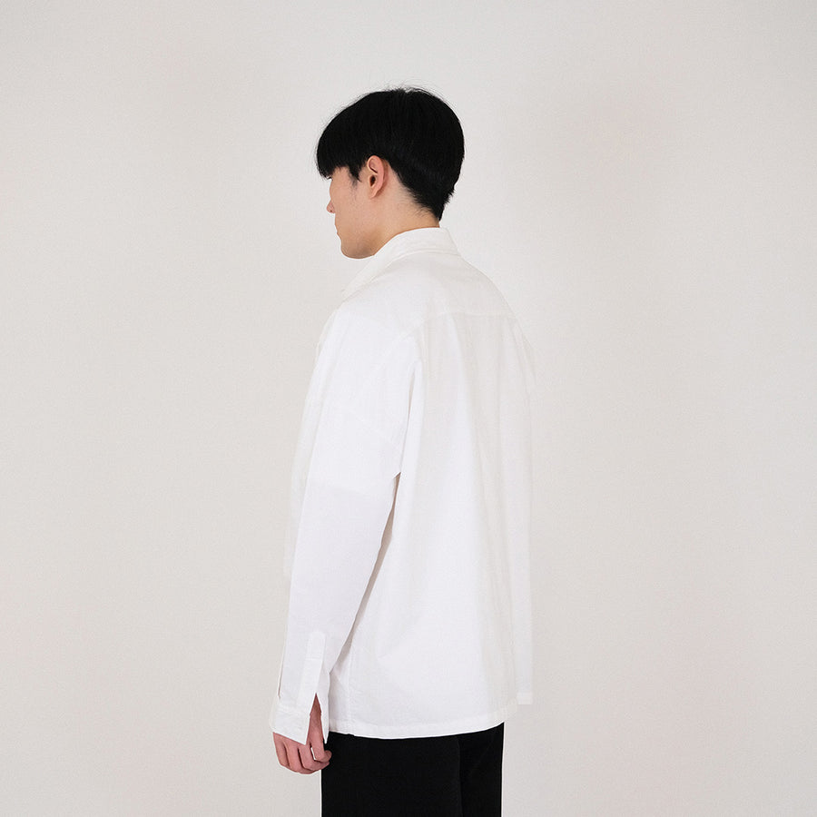 Men Oversized Shirt - Off White - SM2307106A