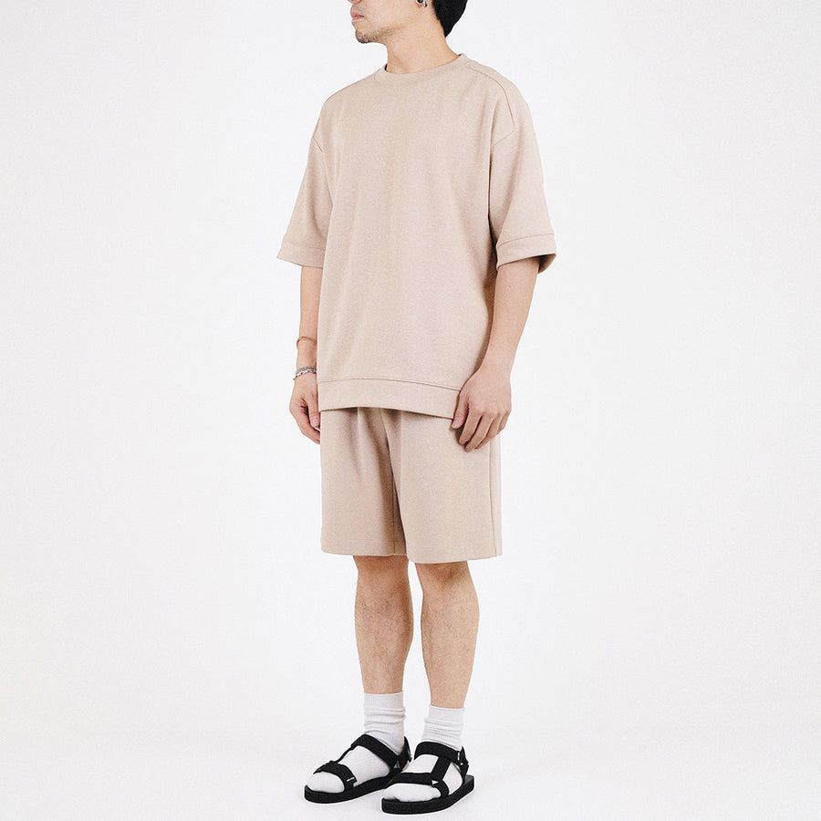 Men Essential Oversized Top - Khaki - SM2308111B