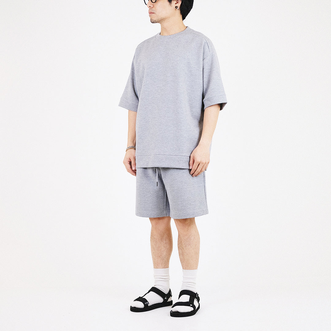 Men Essential Oversized Top - Melange Grey - SM2308111C