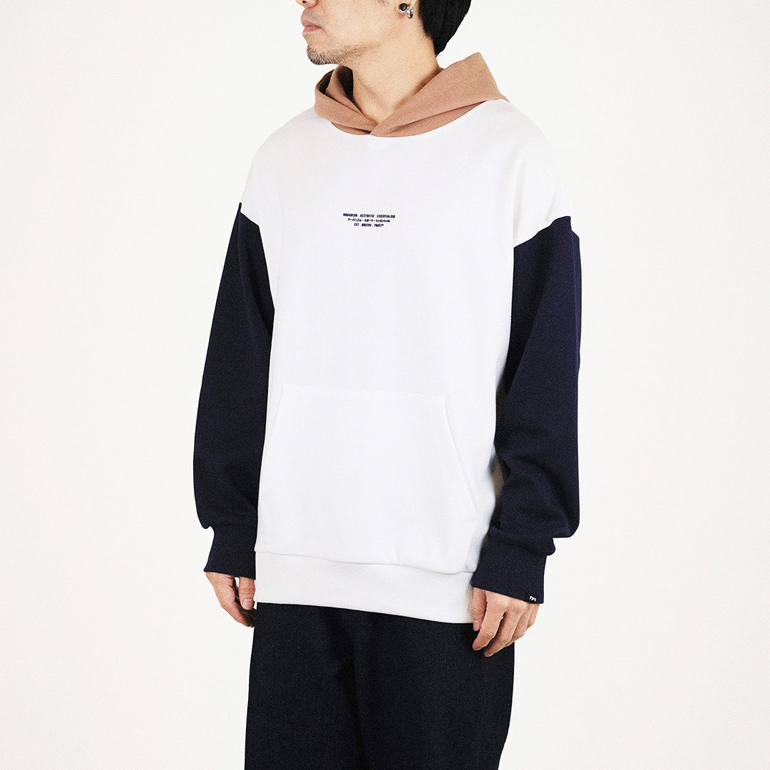 Men Printed Oversized Hoodie - Navy - SM2308116B