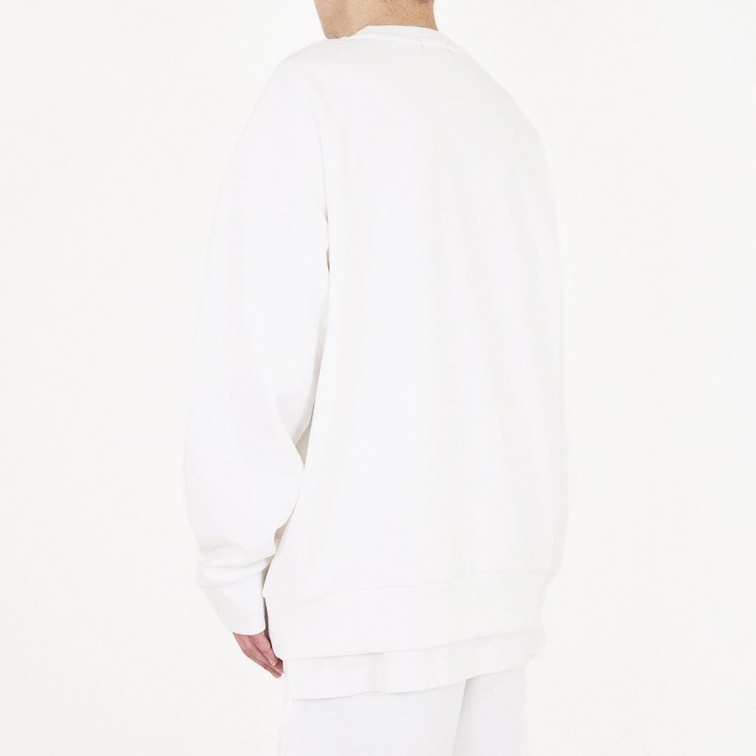 Men Printed Sweatshirt - Off White - SM2308117A